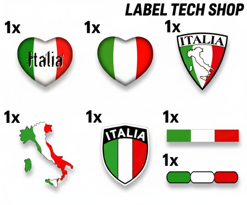 Italia sticker set - 7x, –