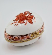 Herend Apponyi Orange AOG 6053 Schmuckdose Deckeldose Eidose Osterei RAR