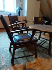 Sitzgruppe aus 4 Stühle und Tisch Eiche rustikal