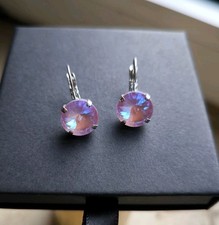 Ohrringe mit Swarovski Rivoli Crystal 12 mm in Lila Delight Farbe ?