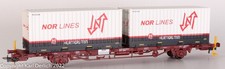 ROCO NMJ 61486 C NSB Containertragwagen Lgns Nr. ... 2 034-2 - aus Set