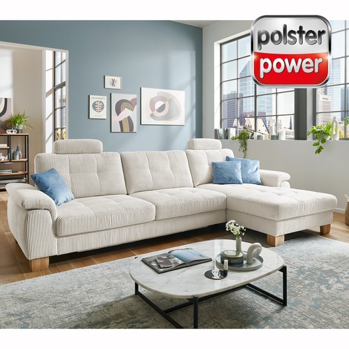Polsterpower ecksofa cord - ecksofa,