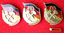 23292 3x Abzeichen Orden DDR SDAG Wismut URAN-Bergbau in 3 Stufen