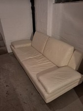 Ledercouch 2 u 3 sitzer farbe weiß