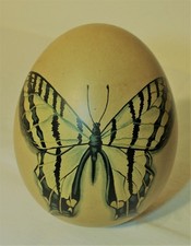 großes Osterei Keramik Keramik-Osterei Schmetterling - H 12,5 cm - ⌀ 10 cm