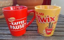2 Twix Tassen 2018 Rot Gelb Kaffeetasse Becher Werbung