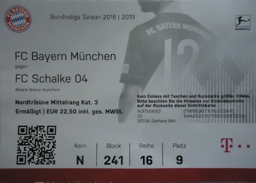 Ticket bundesliga 2018 fc - 2018/19,