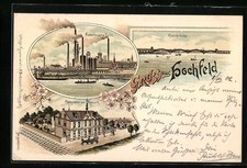 Lithographie Hochfeld, Restaurant von Keusch, Niederrheinische Hütte 1902 