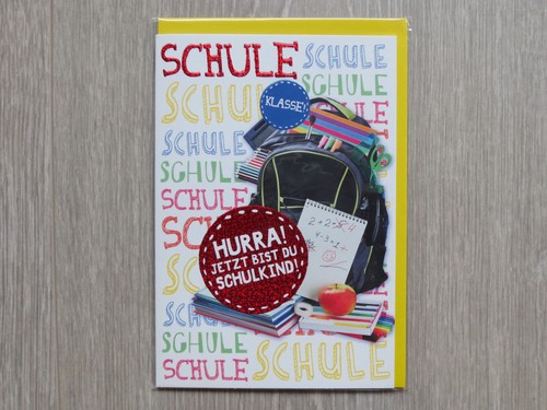 Karte schule hurra - karte,,