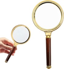 Handlupe 10fache Vergrößerung Echtglas Lupe Senioren Lesen