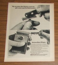 Seltene Werbung vintage REMINGTON 300 Elektro-Rasierer Selectric-Serie 1970