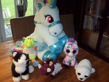 Einhorn Kuscheltier groß , Glubschie Einhorn Tumba Seehund Katze Schaf