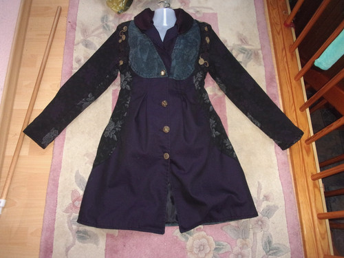 Patchwork mantel long jacke - patchwork,