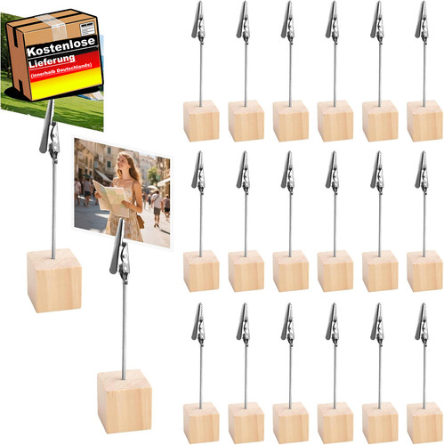 Fotohalter holz klammern set - fotohalter,