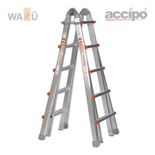 WAKÜ Leiter Teleskopleiter Treppenleiter 102 4x5 Sprossen