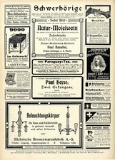 Leuchter Leipzig Harmonium Hug Berkefeld-Filter Celle Moselwein-Kellerei v.1905