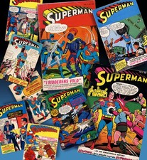 9 ALTE SUPERMAN COMIC 1966-69