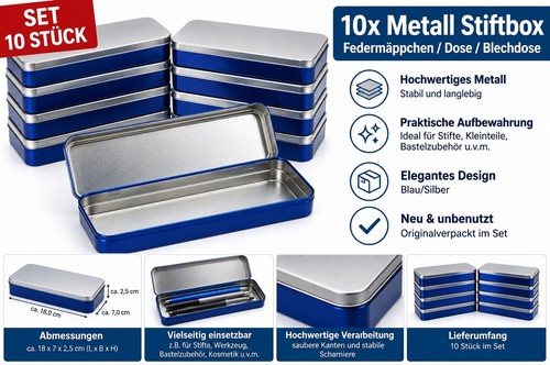 10x metall stiftbox - 10x,