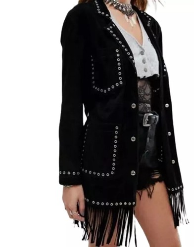 Damen wildleder lederjacke - wildleder,