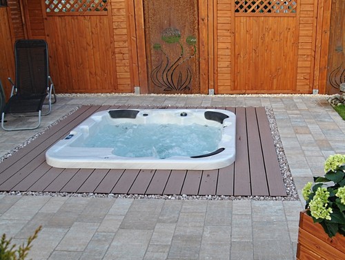 Luxus outdoor whirlpool mit - luxus,