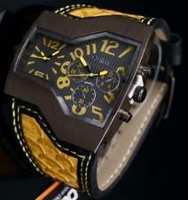 Dual Timer Herrenuhr Braun