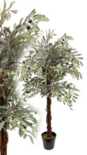 Olivenbaum 120 cm künstlich Kunstpflanze Baum Echtholzstamm Deko