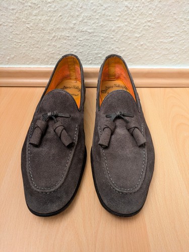 Santoni tassel loafer - santoni, walnut