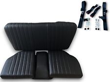 Rückbank Notsitz Kindersitz + Sicherheitsgurte für Mercedes-Benz SL R107 Schwarz