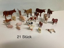 21 antike Holztiere Holz Tiere
