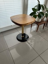 Beistelltisch Eiche Messing Tisch Design Tisch Cocktailtisch helle Eiche massiv