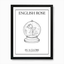 Englische Rose in einer Kugel
