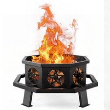 Feuerschale mit Grillrost Feuerstelle Stahl Feuerkorb Lagerfeuer Grill Terasse