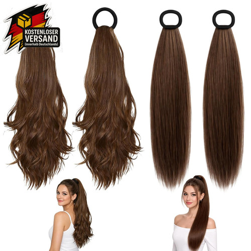 4er set ponytail - ponytail, extension