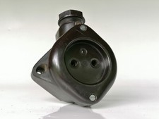 Bakelit Steckdose ohne Schuko alt retro Art Deco Porzellan schwarz vintage Busch