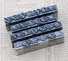 Alphabet Bleilettern Vintage Siegel Buchstaben Siegelstempel imprimerie plomb..