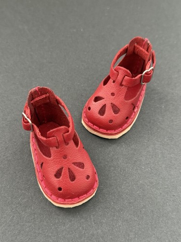 Roten puppensandalen leder - puppensandalen,