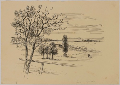 Landschaft wanderer monogramm - landschaft,