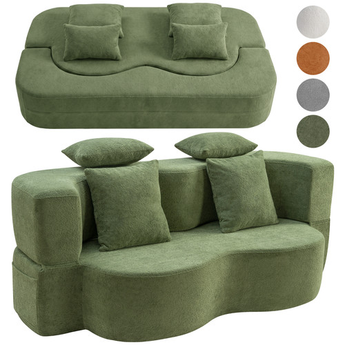 Schlafsofa bouclé stoff - schlafsofa, bouclé-stoff