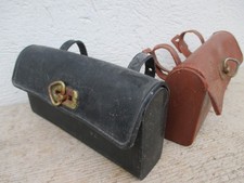 Alte Fahrrad Satteltaschen braun und schwarz DDR Kunststoff/Gummi gebraucht alt