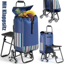 Einkaufstrolley mit klappsitz - einkaufstrolley,