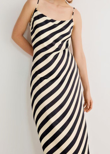 Damen party maxi - maxi, streifen