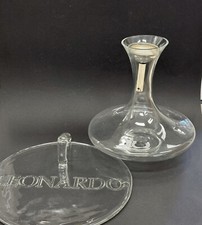 Wein Dekanter Glas mit Edelstahl-Filter und Käseplatte von Leonardo