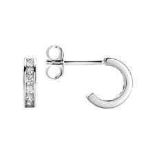 925er-Silber Halb-Creolen 11mm