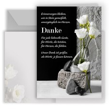 Dankeskarte trauer set - 10,