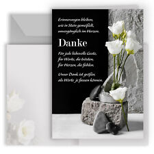 10 Dankeskarte Trauer Set