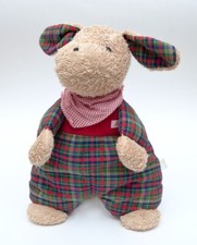 SIGIKID Hund Fips Klassiker Frottee rot grün kariert  Stofftier