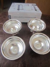 TCM 9 versilberte Kerzenhalter zum Aufstecken z.B. Adventsteller