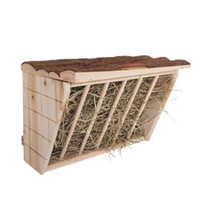 Heuraufe Holz 28 cm Nature