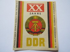 Streichholzetiketten , DDR, Großpackung , Luxuxkoffer . Coswig 1969