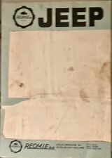 Bedienungsanleitung JEEP G503 1/4-TON 4x4 WILLYS-MB. FORD-GPW. französisch